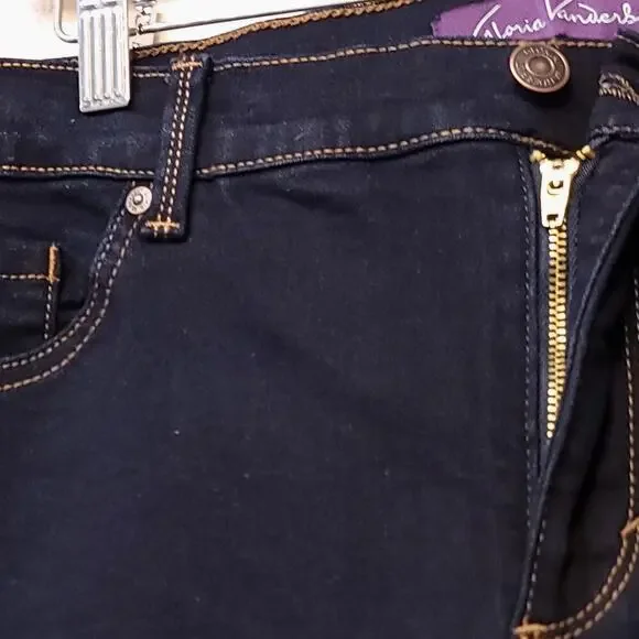 Gloria Vanderbilt Jeans Blue Denim Size 16 WS Short Inseam 26 Womens Pants 2022 - Picture 6 of 9
